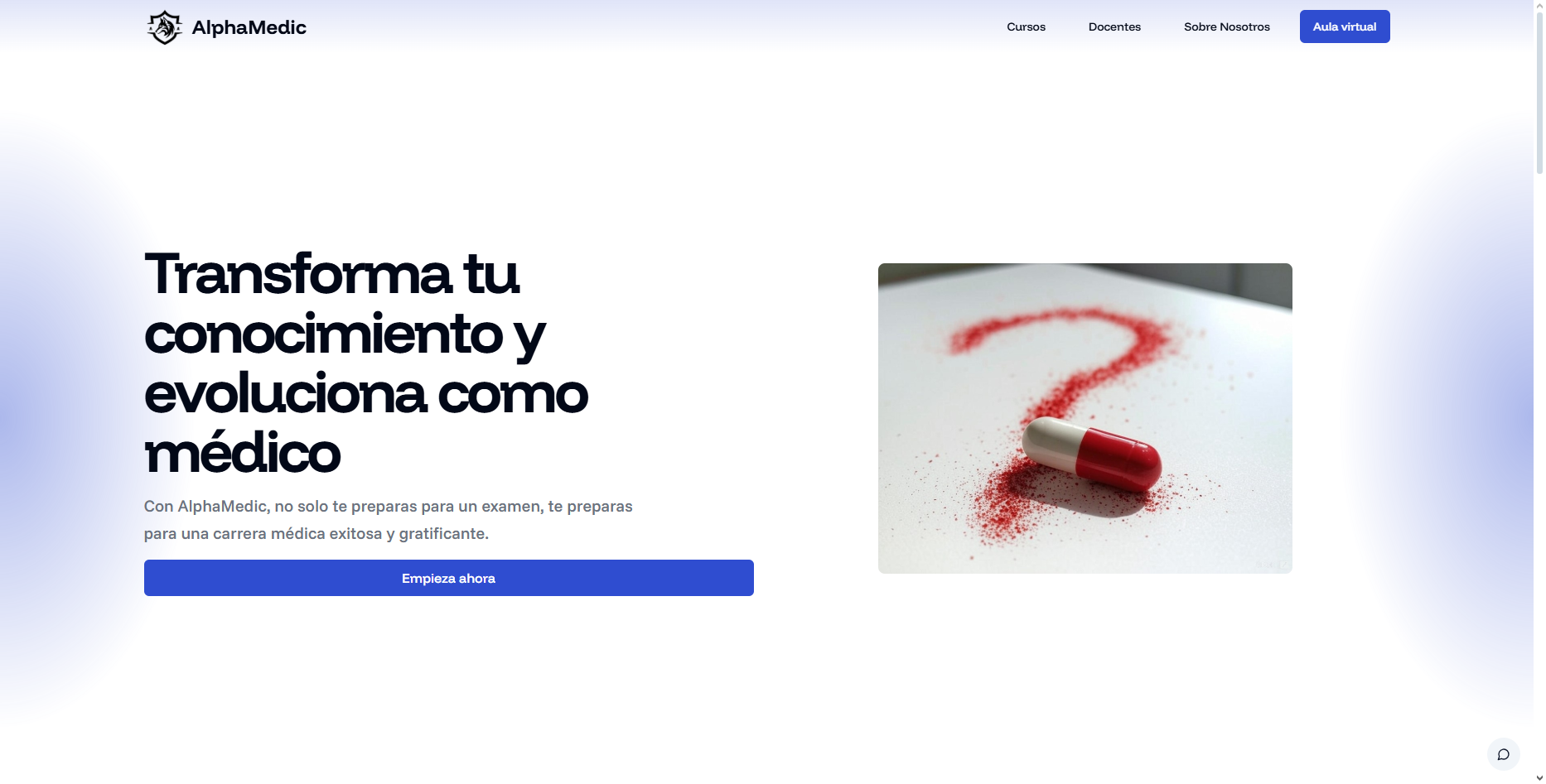 Banner del proyecto Página Web Corporativa Alphamedic